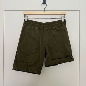 Carhartt Shorts Womens Sz XS Army Green Relaxed Fit Rolled Rugged Outdoor Hiking